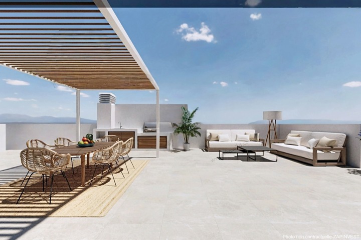 Appartement au premier étage avec une terrasse solarium à San Pedro del Pinatar, Costa Calida, Espagne