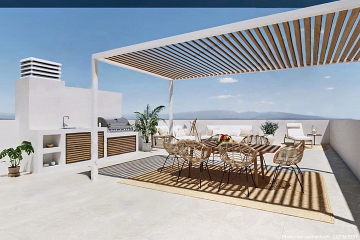 Appartement au premier étage avec une terrasse solarium à San Pedro del Pinatar, Costa Calida, Espagne