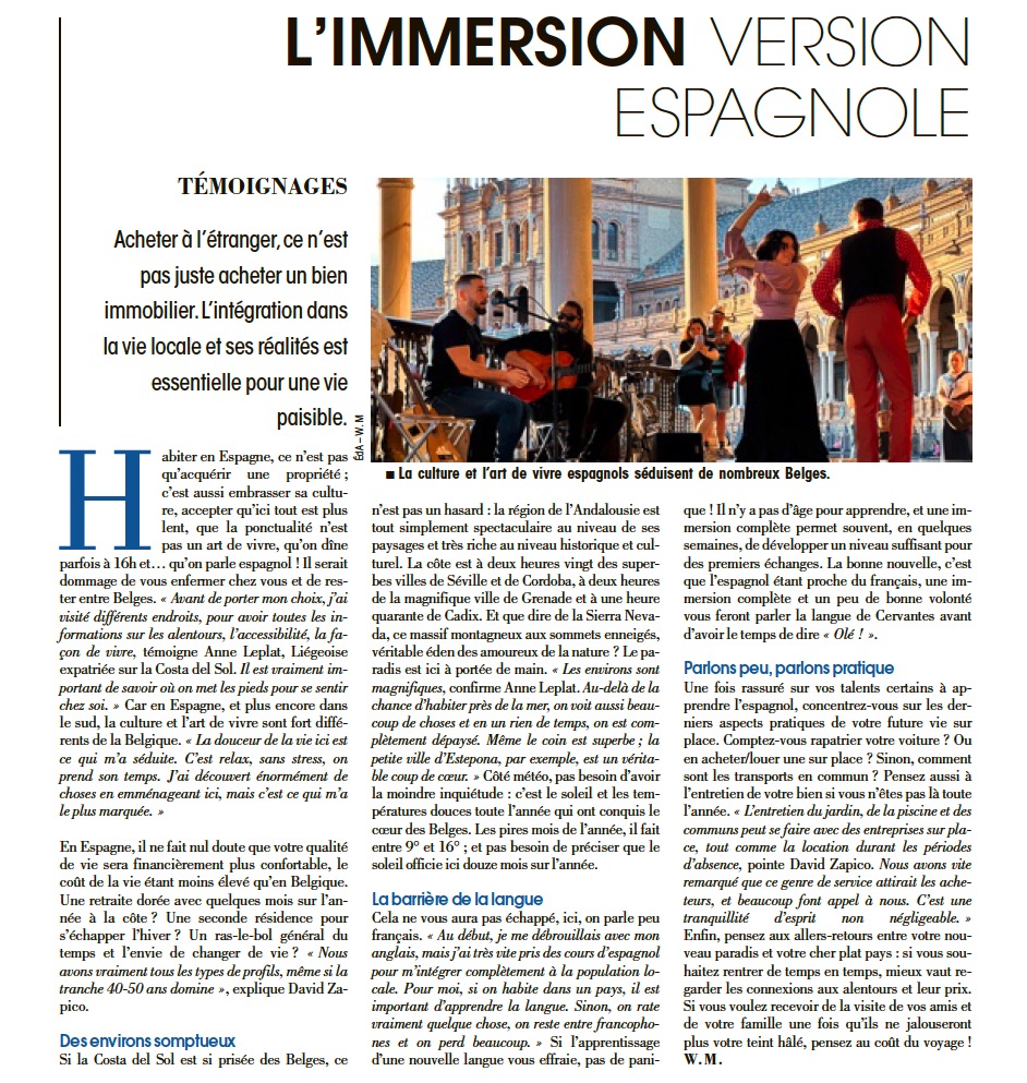 2024 05 21 Deuzio sup La Libre Une residence en Espagne pour toutes les bourses 7