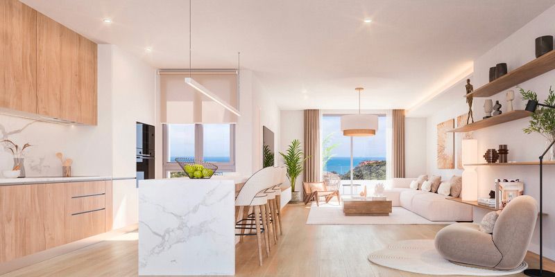 splendide vue sur mer depuis cet appartement à vendre dans le sud de l'Espagne